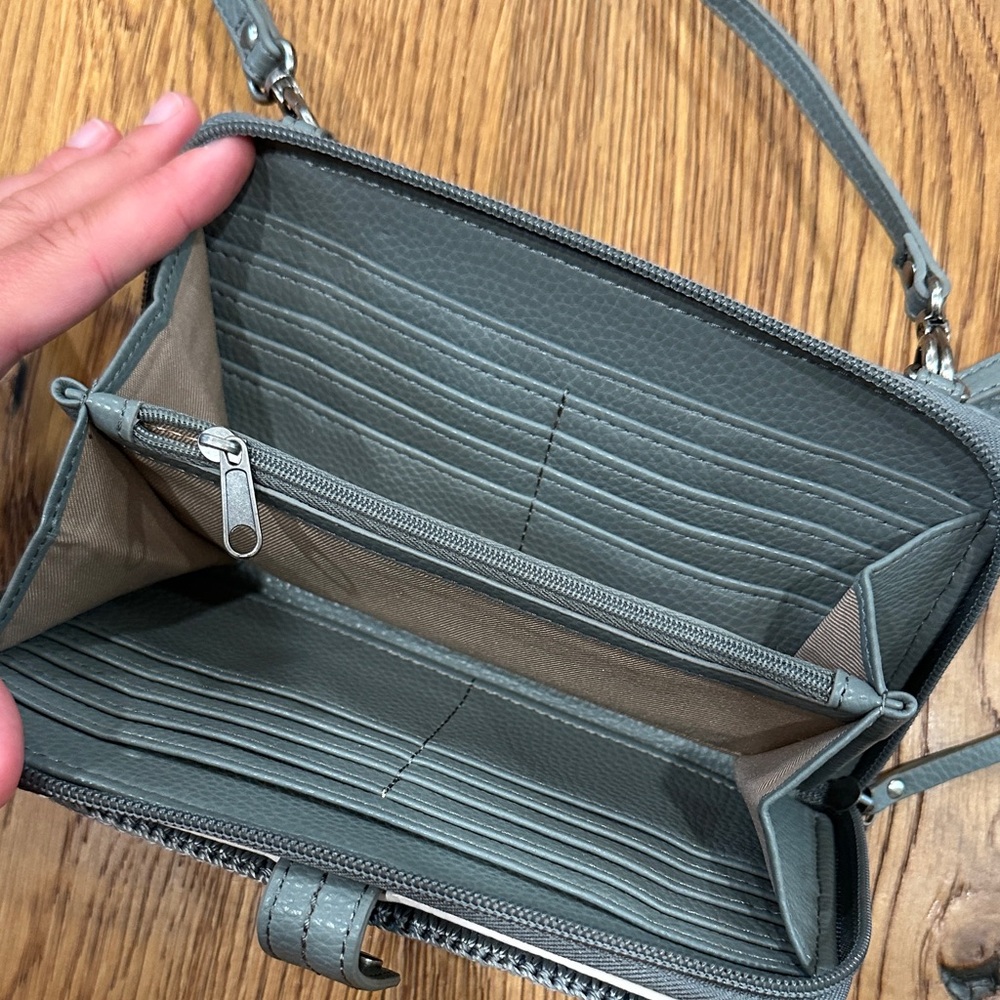 The Sak Navy and Light Gray Crossbody Wallet Purse - Picture 6 of 7